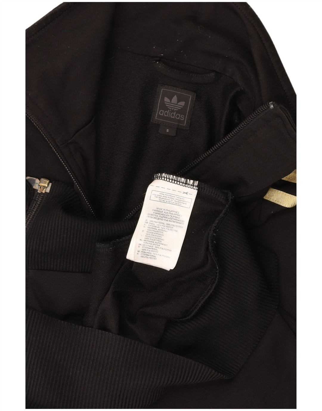 ADIDAS Træningsdragt til mænd, topjakke, lille sort polyester