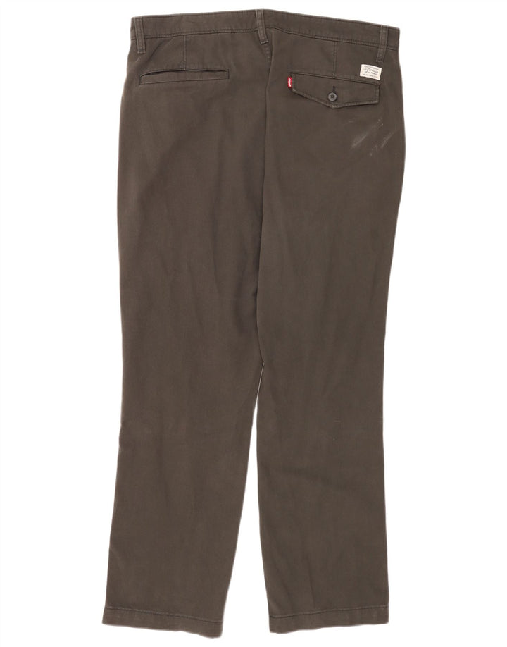 Levi's Straight Chino-bukser til mænd W36 L32 Grå bomuld