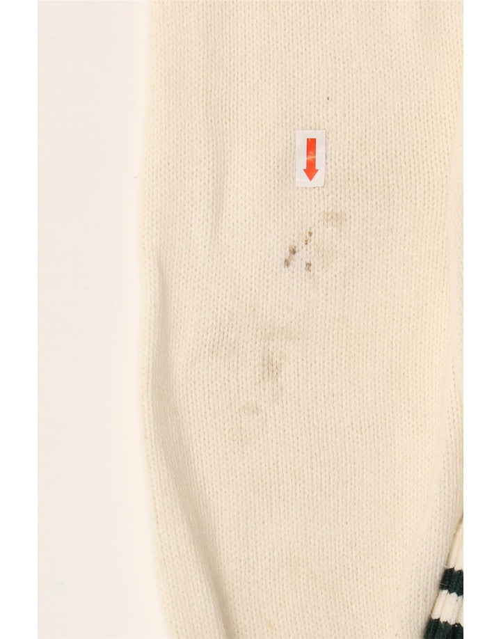 HOLLISTER Kvinde Boxy Oversized Jumper Sweater med rund hals UK 6 XS Off White