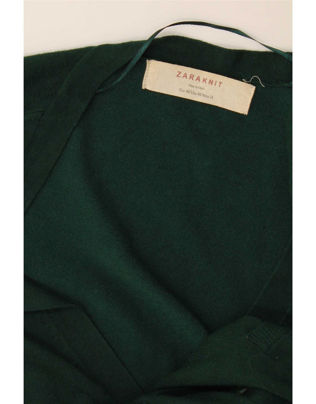 Zara Dame Cardigan Sweater UK 14 Medium Green