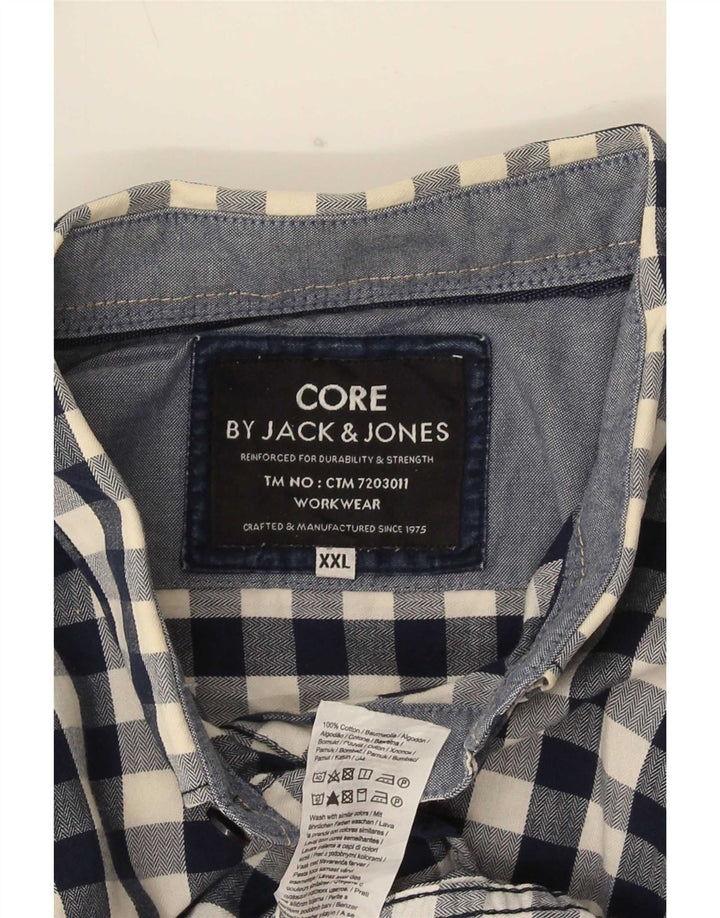 Jack & Jones herreskjorte 2XL blå Gingham bomuld