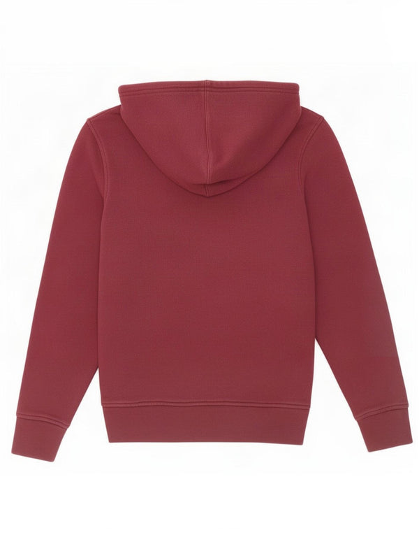 Levi's Womens Graphic Hoodie Jumper UK 10 Small Burgundy Cotton