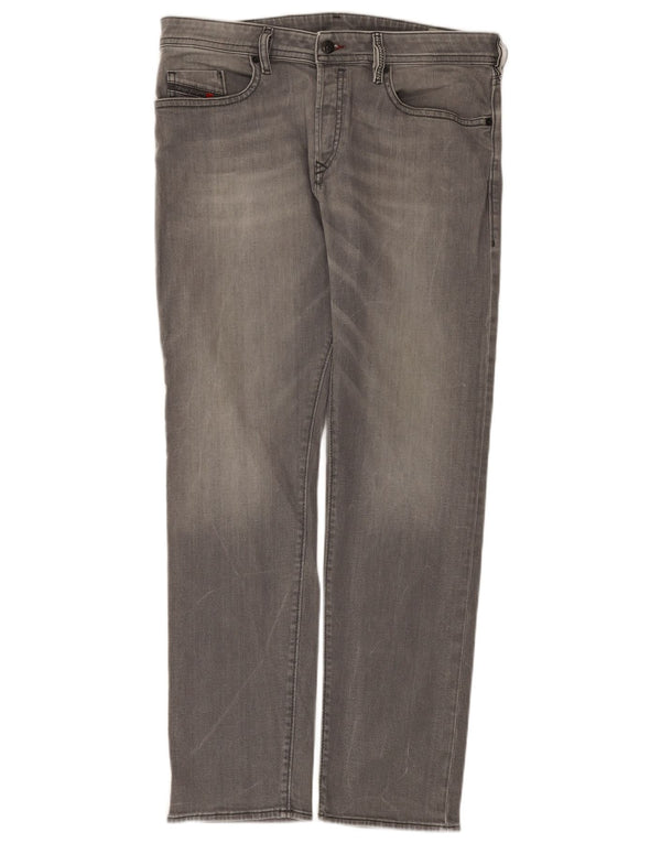 Diesel Herre Buster Regular Slim Tapered Jeans W34 L32 Grå Bomuld