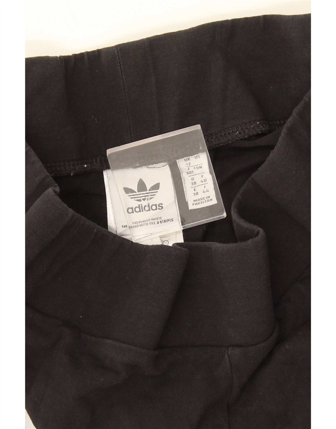 Adidas Dame Leggings UK 12 Medium Sort Bomuld