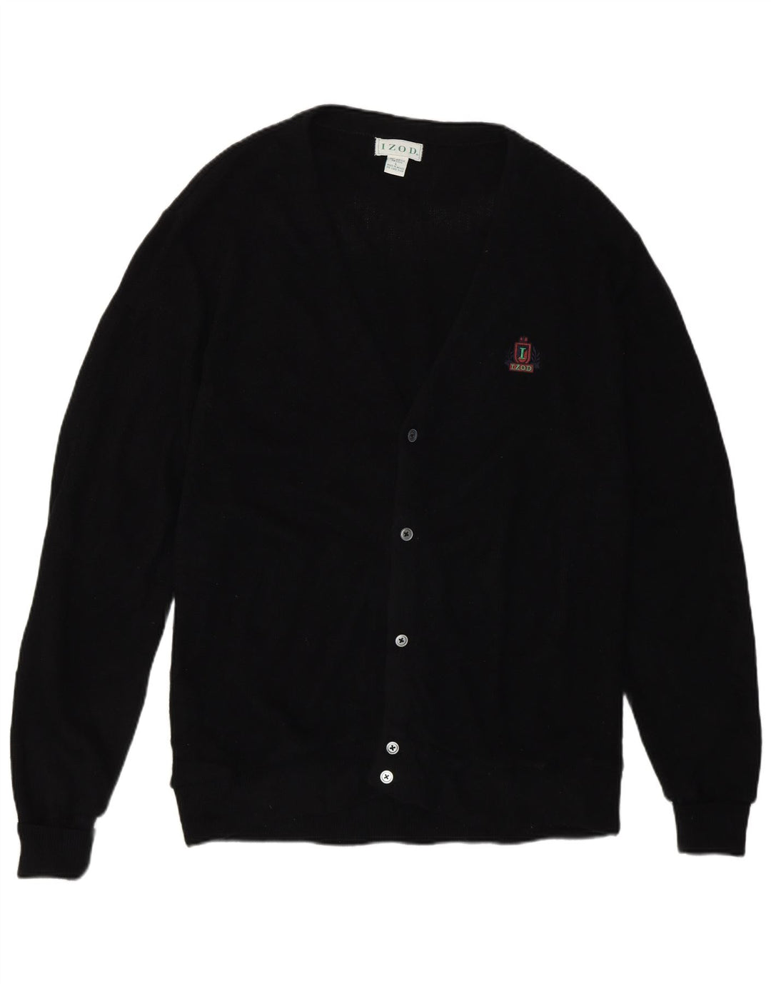 Izod Herre Cardigan Sweater Stor Sort Akryl