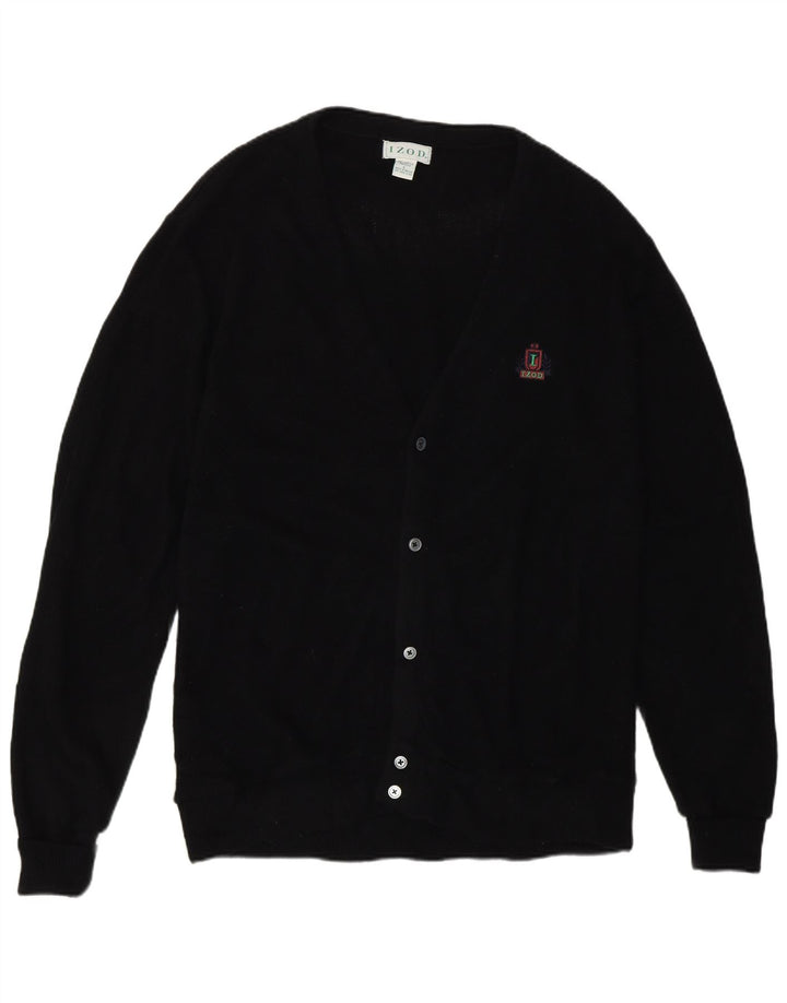 Izod Herre Cardigan Sweater Stor Sort Akryl