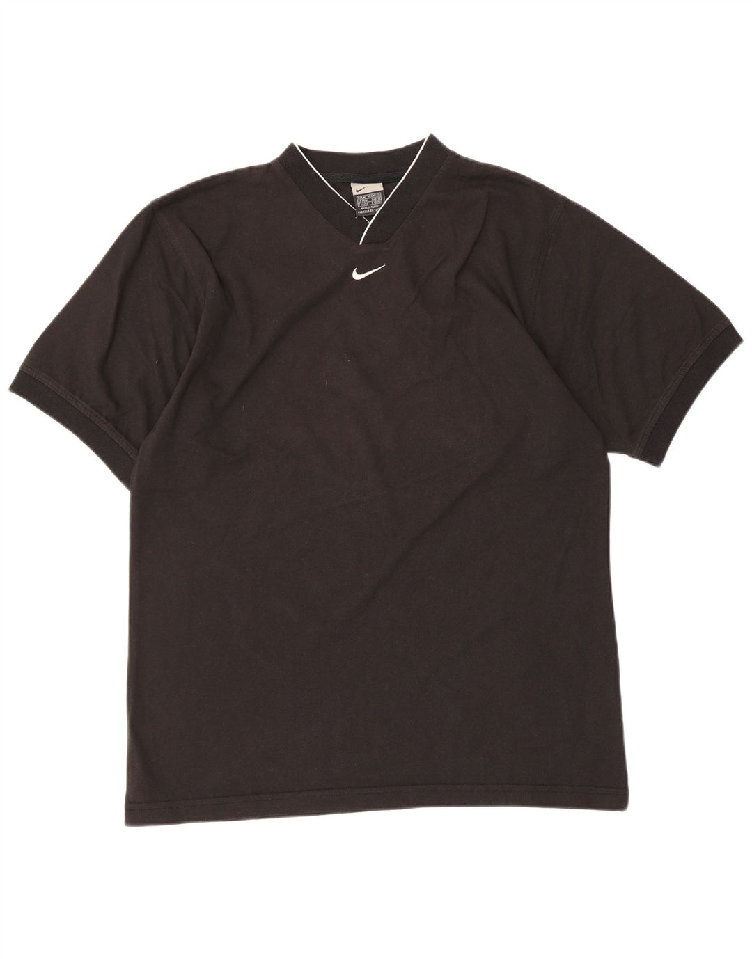 NIKE Herre T-Shirt Top UK 39/41 Medium Sort Bomuld