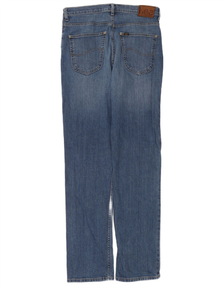 Lee Dame Brooklyn Straight Jeans W33 L34 Blå Bomuld