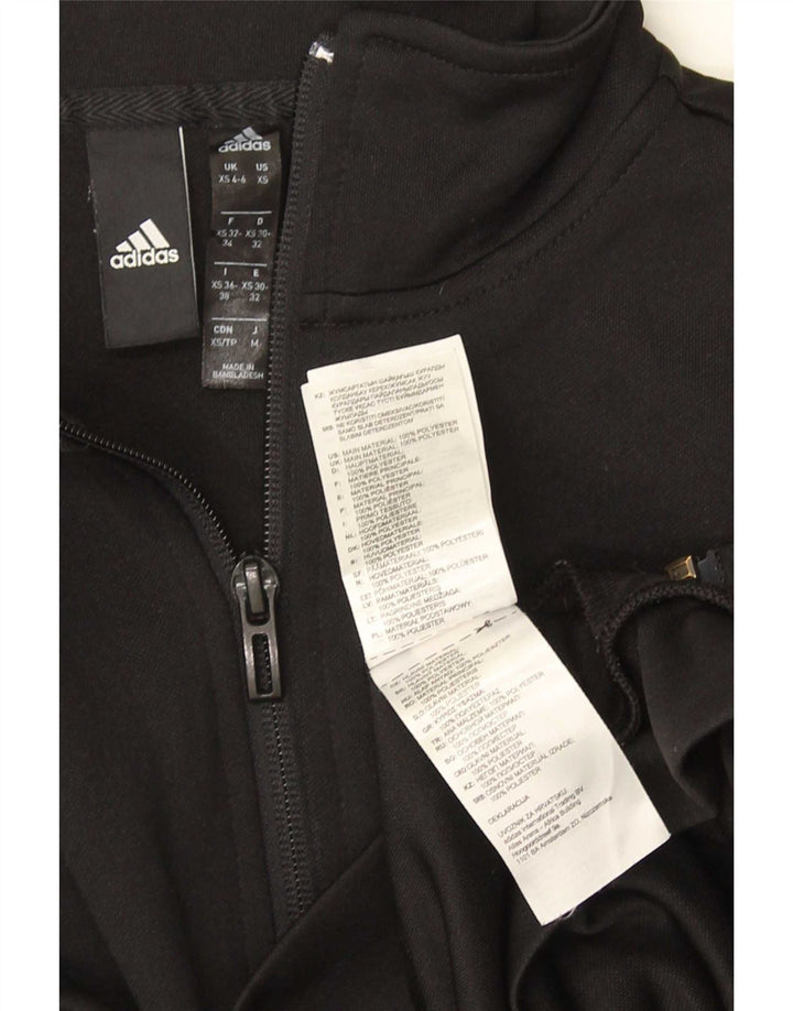 Adidas træningsdragt topjakke til kvinder UK 4/6 XS sort polyester