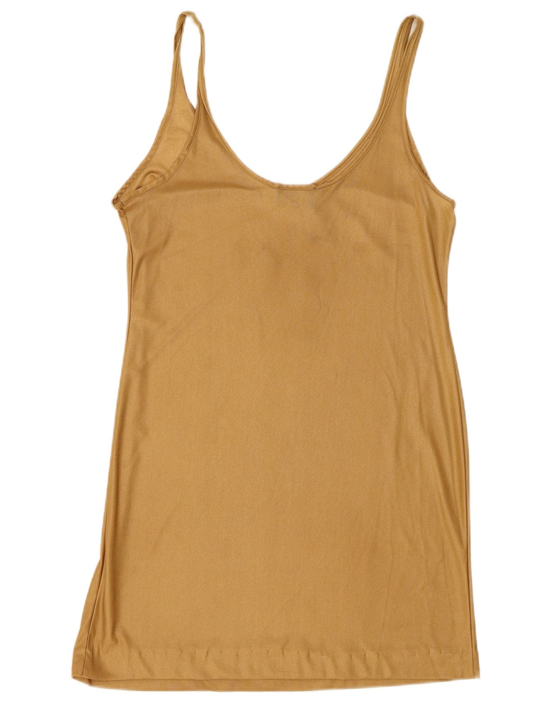 Les Copains Dame Blue Eagle Slip Dress UK 12 Medium Gold