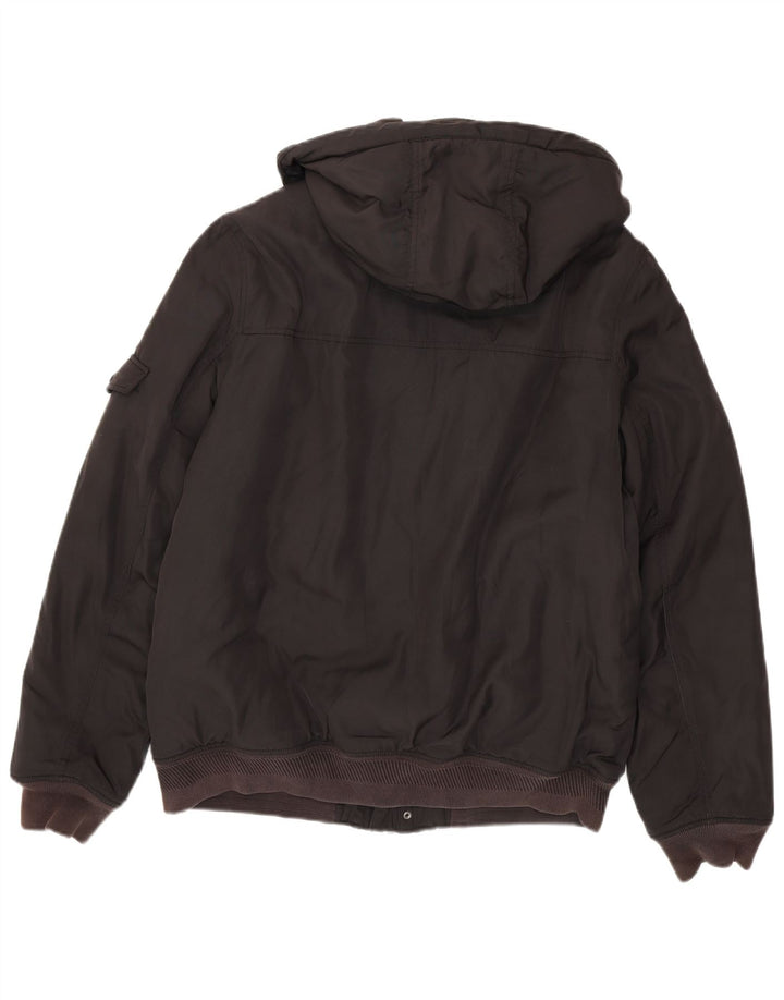 Tommy Hilfiger Herre Hooded Bomber Jacket UK 42 XL Sort Polyester