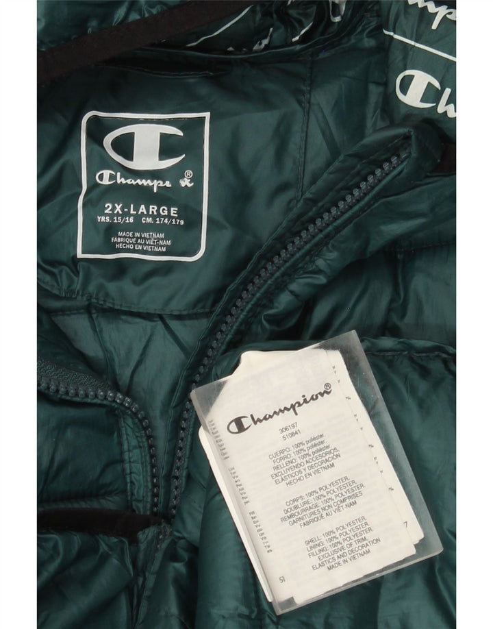 Champion drenge hættejakke 15-16 år 2XL grøn polyester