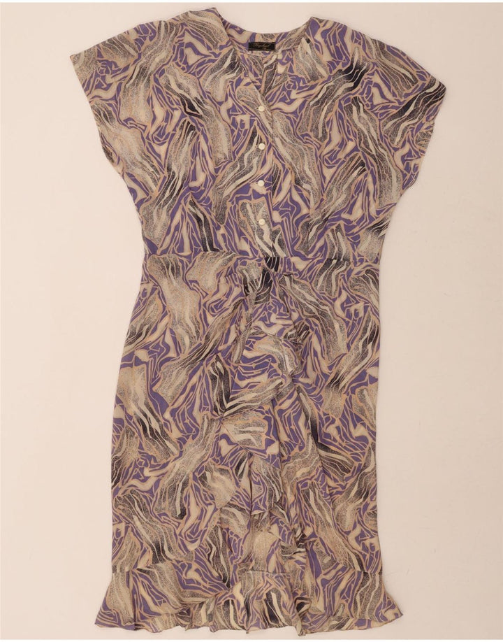 VINTAGE Womens Abstract Pattern Sheath Dress UK 16 Large Multicoloured Vintage Vintage and Second-Hand Vintage from Messina Hembry 