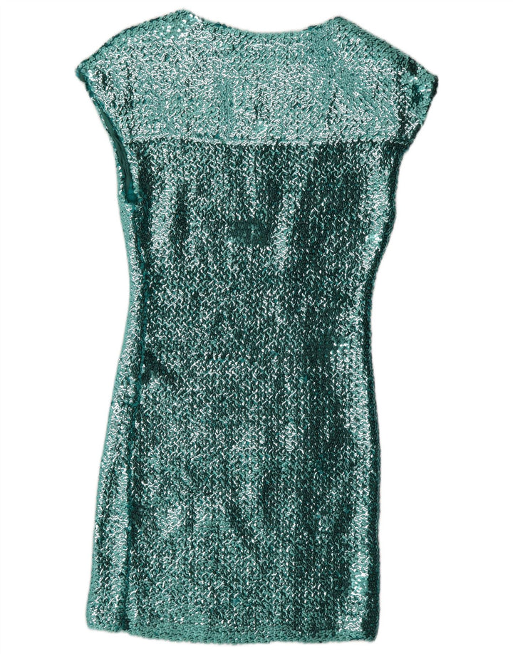 Vintage dameskedekjole UK 10 Small Green