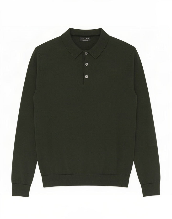 Zara Herre Polo Neck Jumper Sweater Medium Grøn Akryl