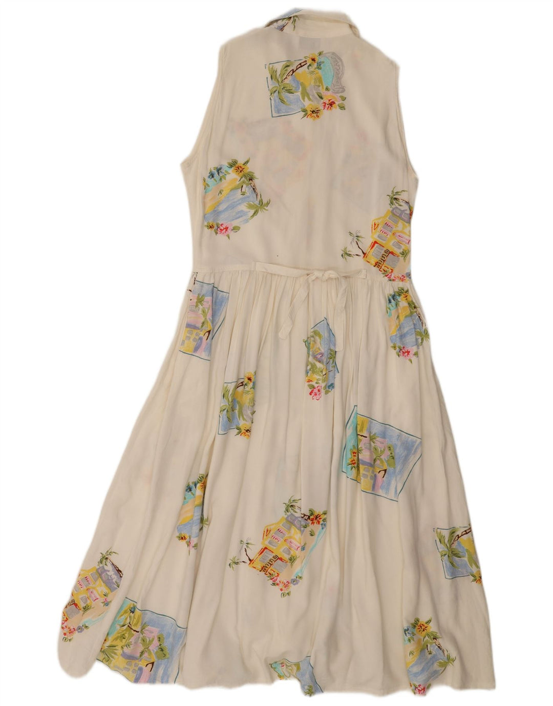 Together Dame ærmeløs Maxi Shirt Dress UK 12 Medium White Patchwork