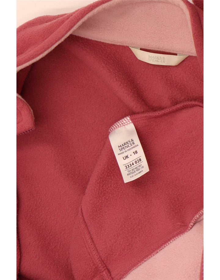 Marks & Spencer Dame Fleecejakke UK 18 XL Pink Polyester