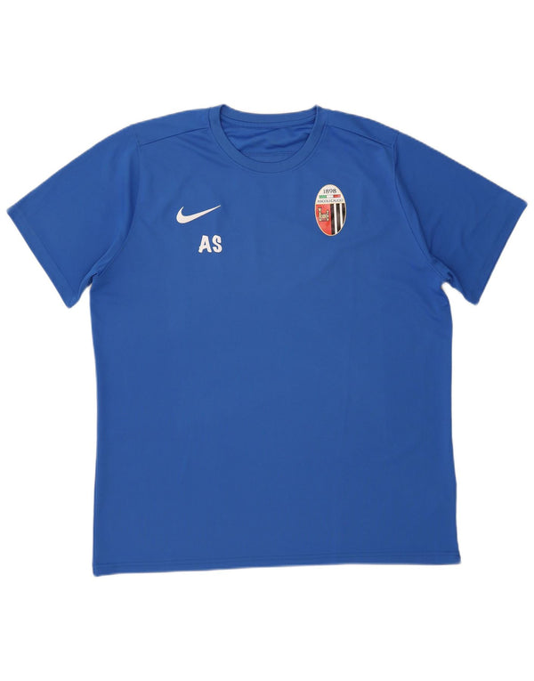 Nike Herre Ascoli Calcio 1898 Grafisk T-Shirt Top 2XL Blå Polyester