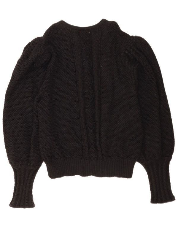 Pfister Dame Cardigan Sweater EU 46 XL Sort Virgin Wool