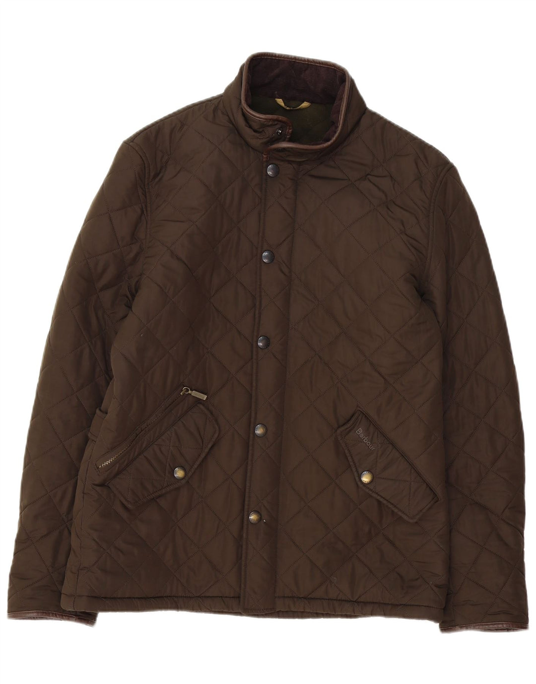 Barbour Herre quiltet jakke UK 40 Stor brun polyester