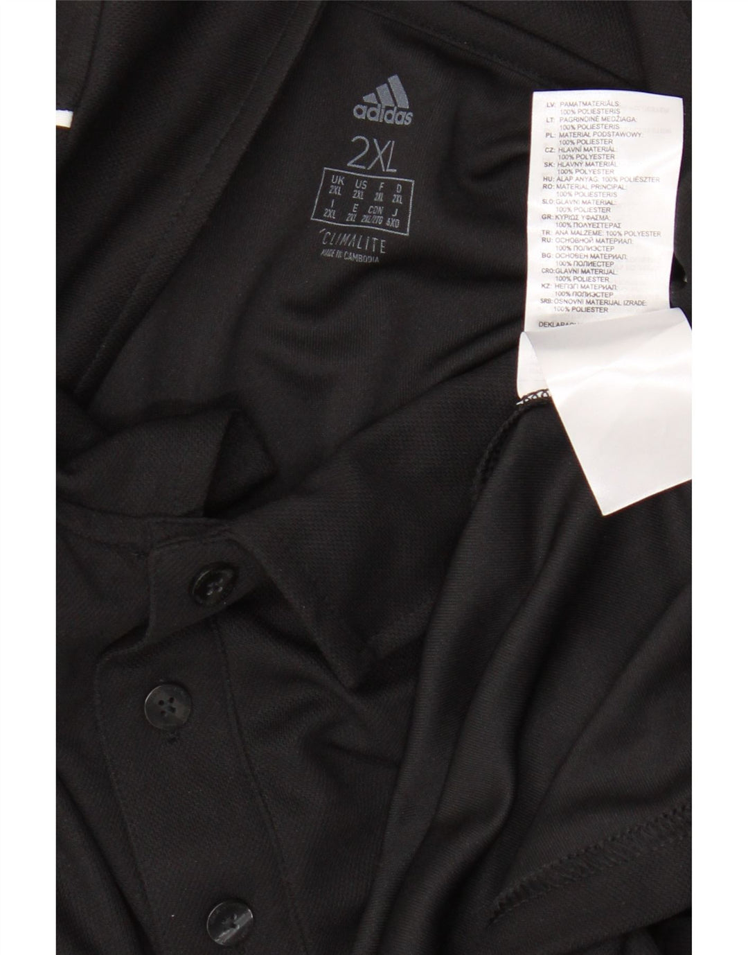 Adidas Herre Climalite Polo Shirt 2XL Sort Polyester