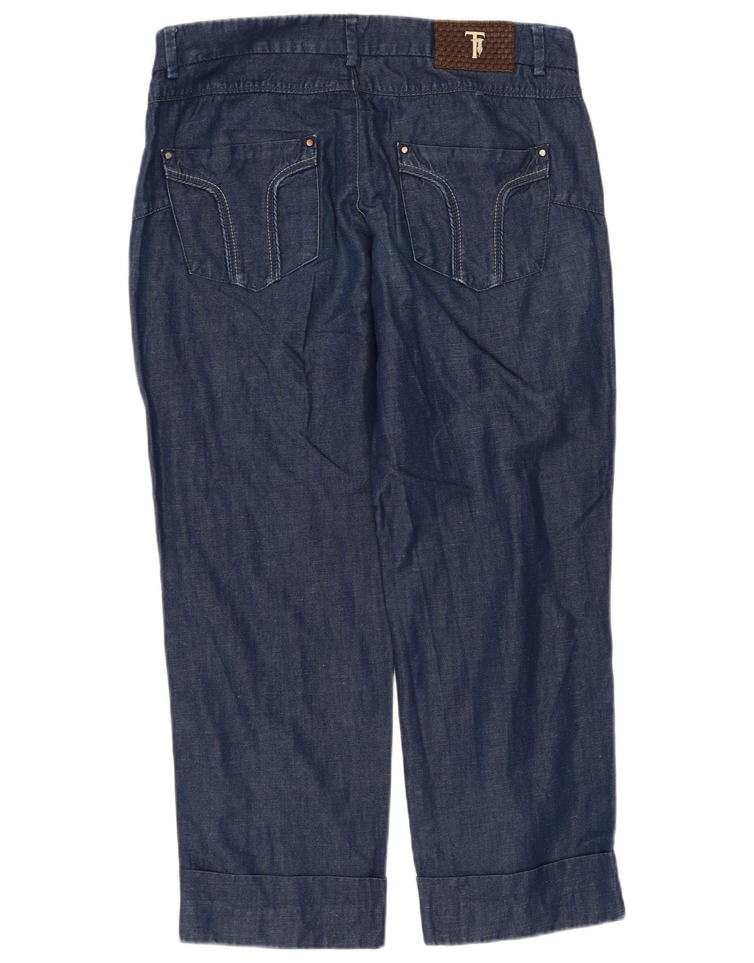 TRUSSARDI Kvinder Cropped Jeans W26 L24 Marineblå Bomuld