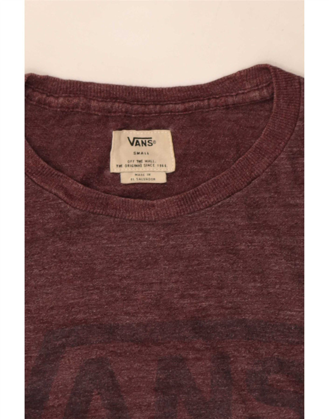 Vans Herre Grafisk T-Shirt Top Lille Bourgogne Flecked