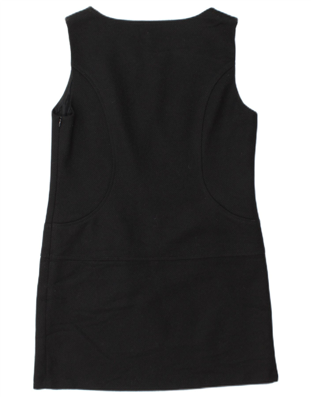Benetton Womens Ærmeløs Shift Dress UK 12 Medium Sort Uld