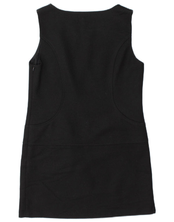 Benetton Womens Ærmeløs Shift Dress UK 12 Medium Sort Uld