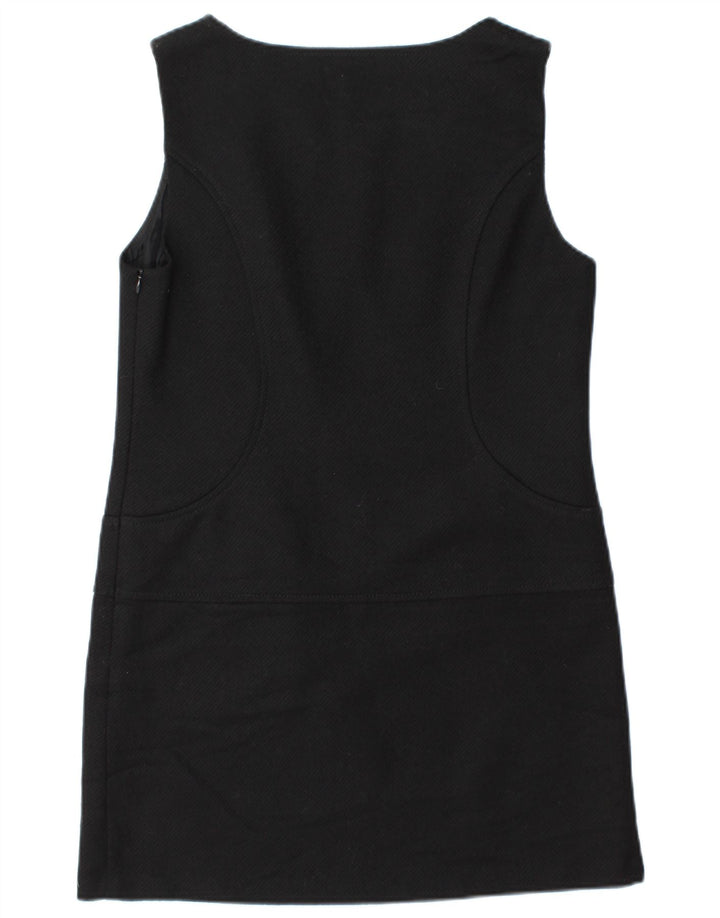 Benetton Womens Ærmeløs Shift Dress UK 12 Medium Sort Uld