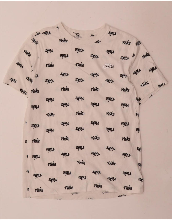 Nike grafisk t-shirt til mænd, medium hvid bomuld