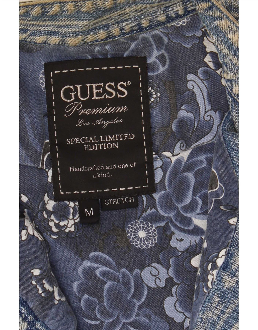 Guess Dame Denim Jacket UK 12 Medium Blue Cotton