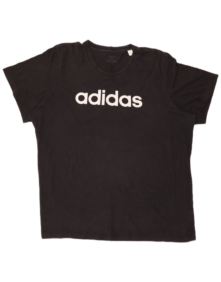 Adidas Grafisk T-shirt top til mænd 2XL sort bomuld
