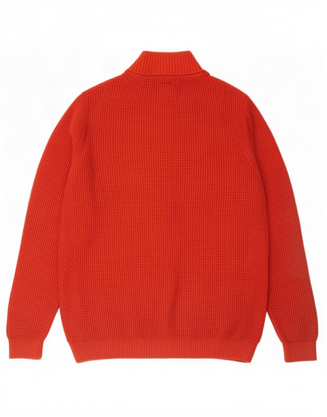 Fat Face Herre Zip Neck Jumper Sweater Stor Rød Bomuld