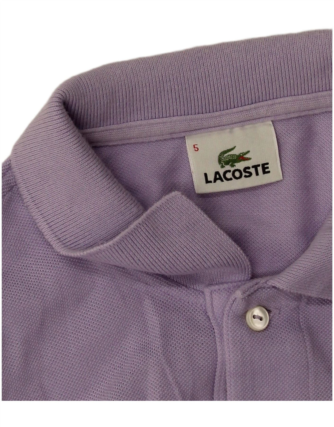 Lacoste herre poloskjorte str. 5 Large Lilla bomuld