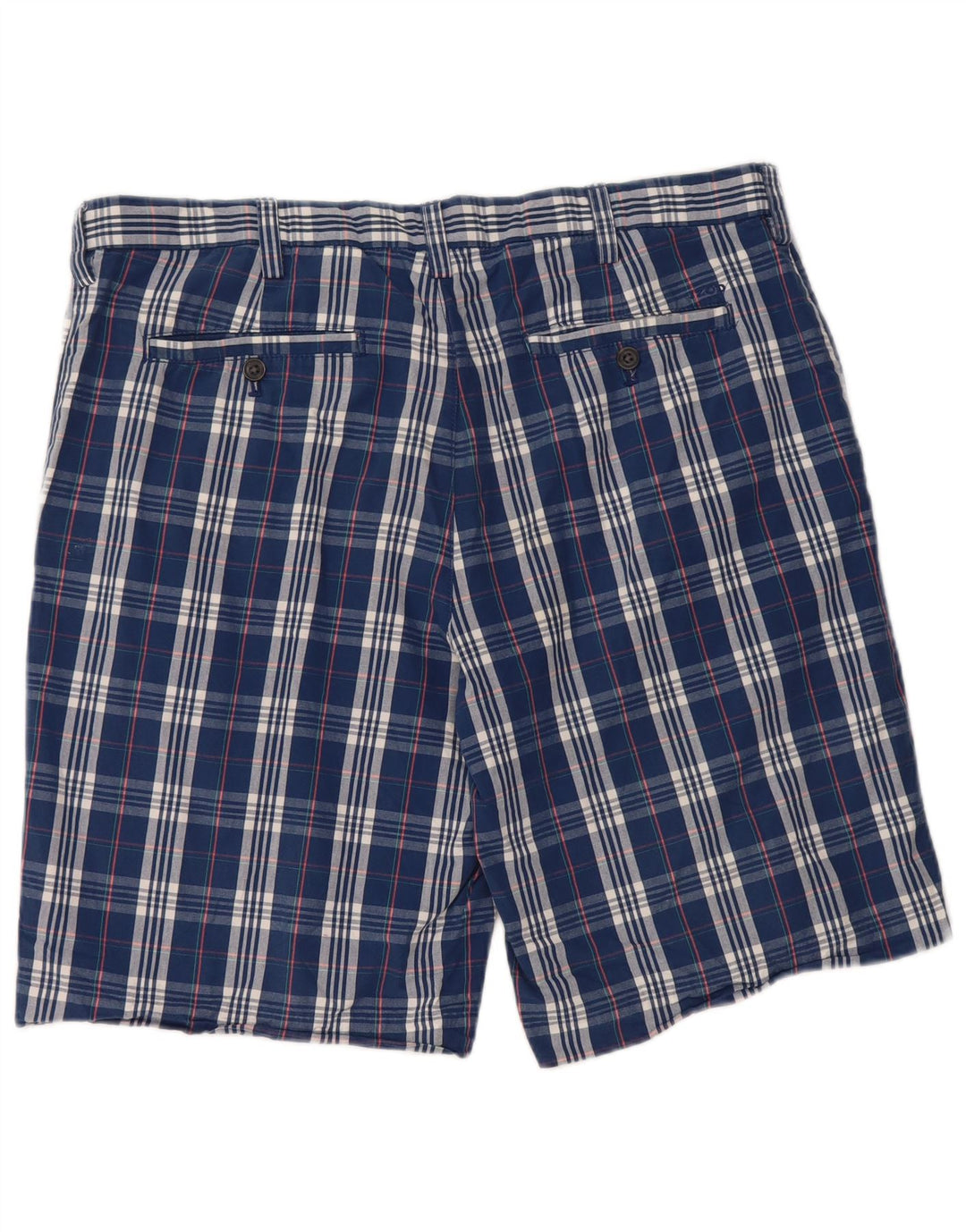IZOD Chino Shorts til mænd W36 Large Navy Blue Ternet Bomuld