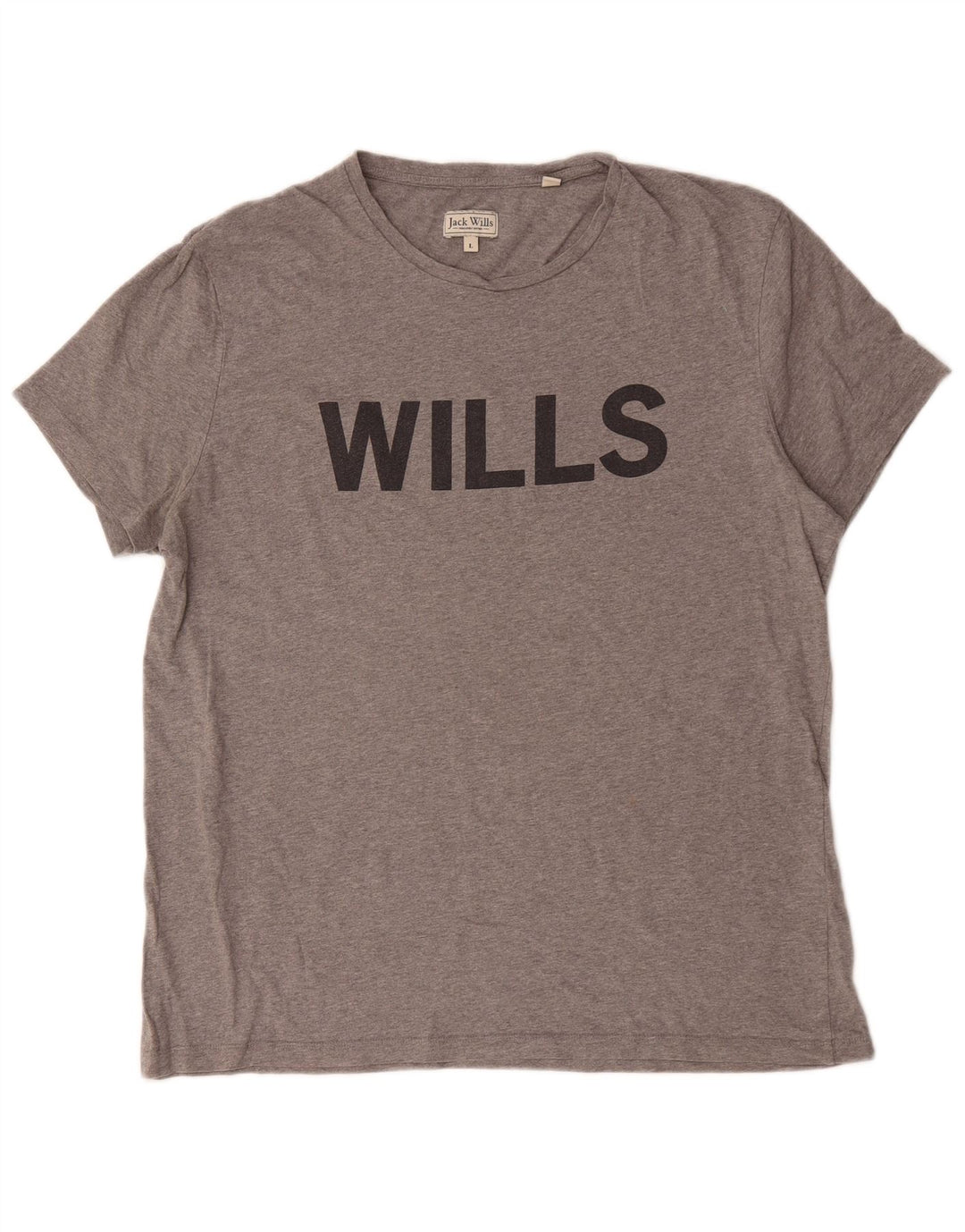 Jack Wills Herre Grafisk T-Shirt Top Stor Grå Bomuld