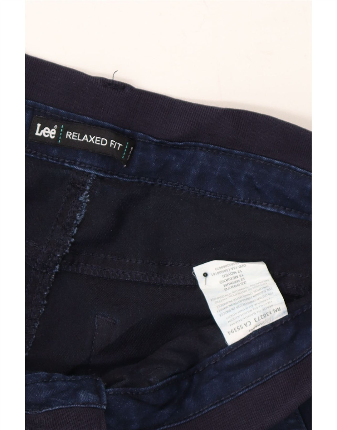LEE Womens Relaxed Fit Cargo Denim Shorts US 12 Large W32  Navy Blue Vintage Lee and Second-Hand Lee from Messina Hembry 