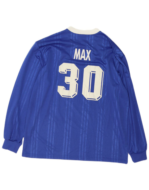 Adidas Herre Grafisk Top Langærmet XL Blå Stribet Polyester