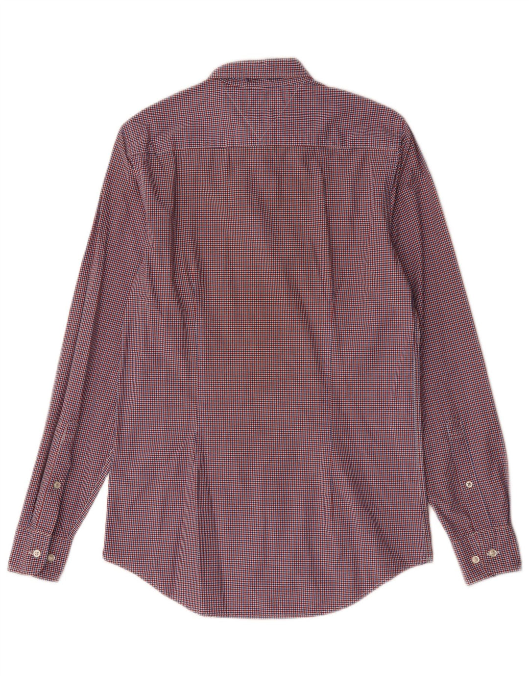 Tommy Hilfiger Herre Slim Fit Skjorte Lille Rød Gingham Bomuld