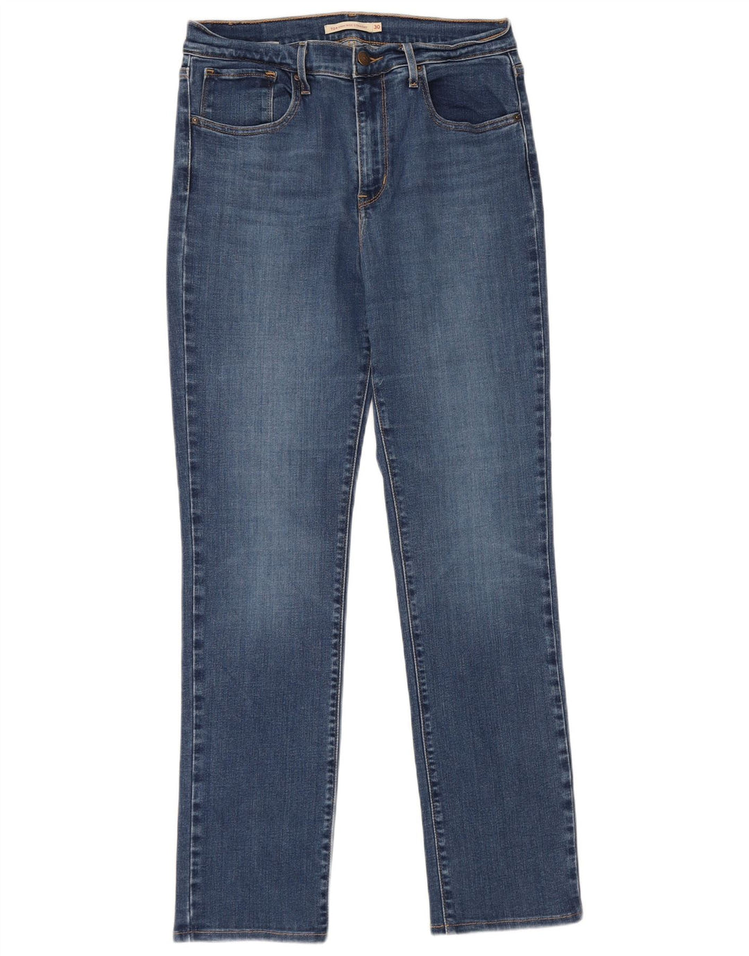 Levi's Dame 724 Højtaljede lige jeans W30 L32 Blå Bomuld