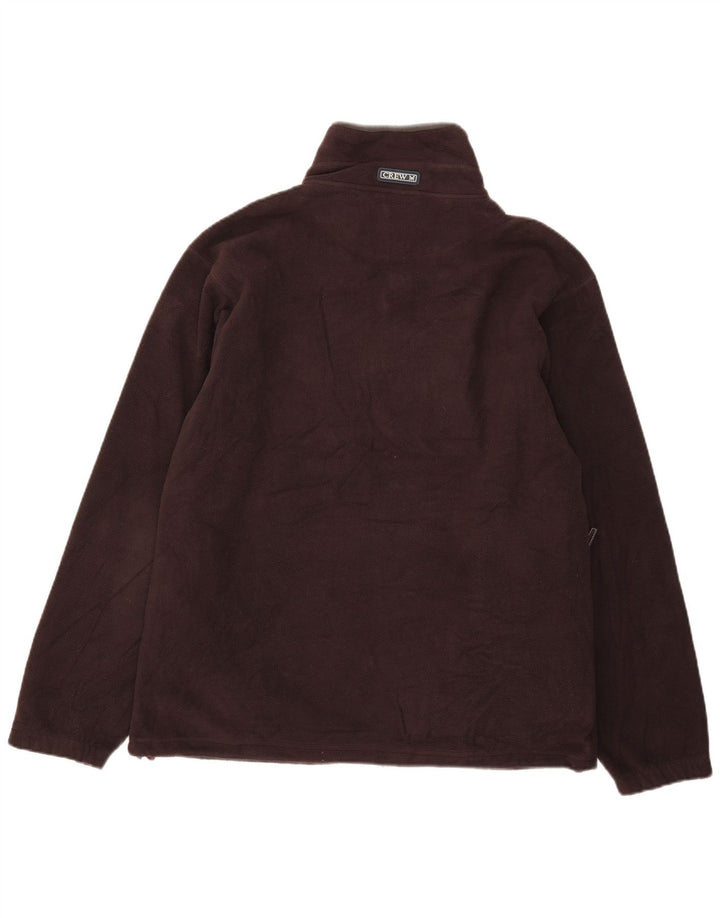 Crew tøj Herre lynlås hals Fleece Jumper Stor brun polyester