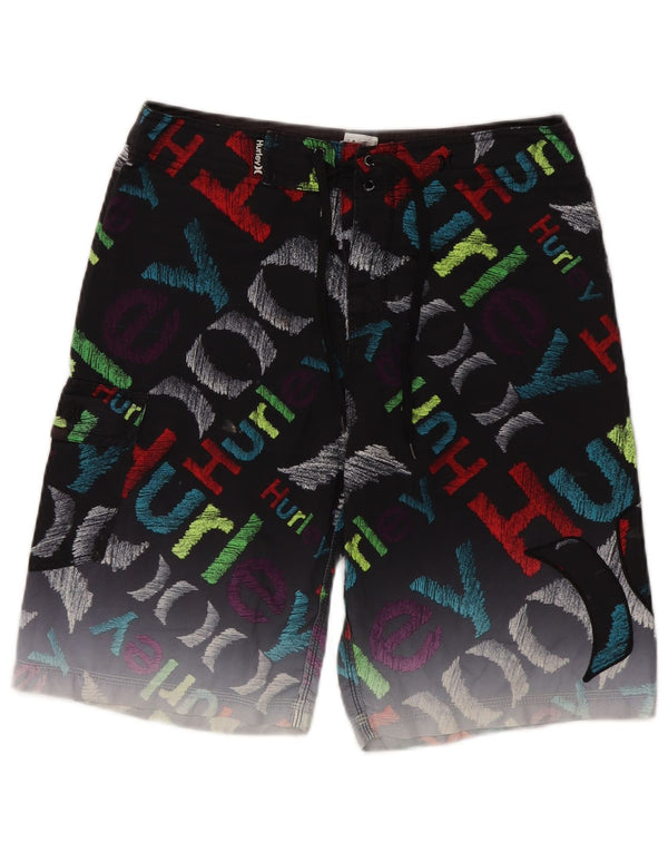 Hurley Herre grafiske svømmeshorts Medium sort polyester
