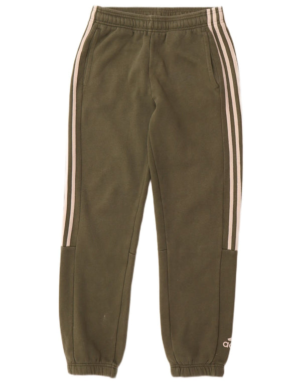 Adidas Drenge Træningsdragt Bukser Joggers 13-14 År Grøn Bomuld