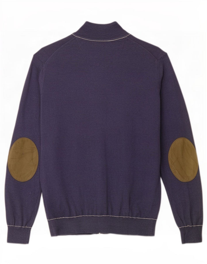 Massimo Dutti Herre Cardigan Sweater Medium Marineblå Bomuld