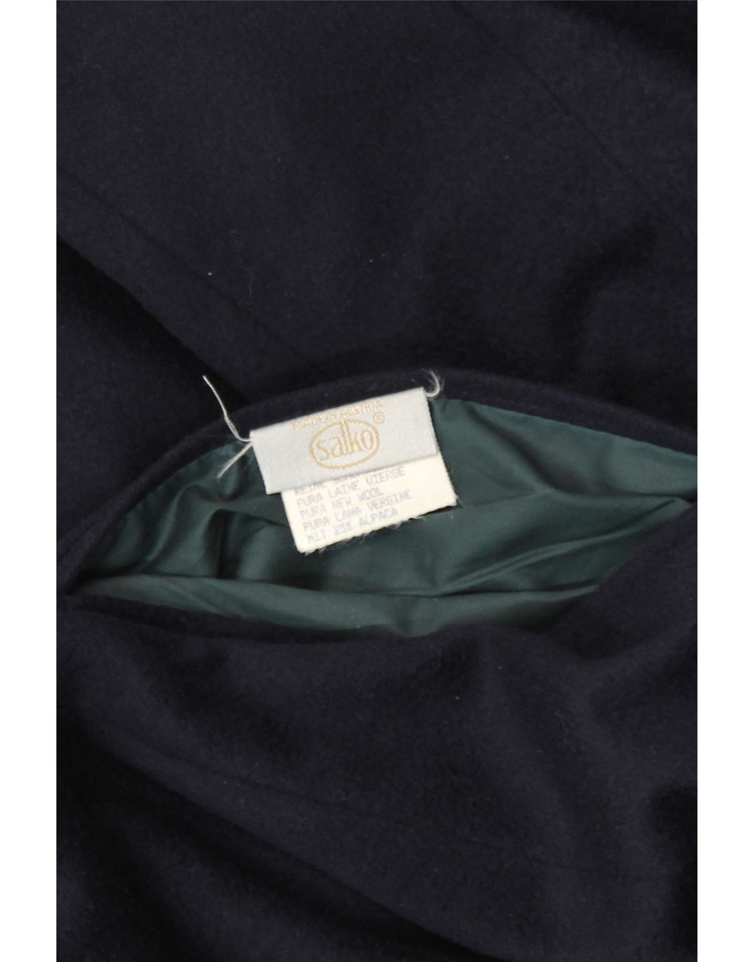 SALKO Mens Reversible Jacket IT 50 Large Blue Virgin Wool Vintage Salko and Second-Hand Salko from Messina Hembry 
