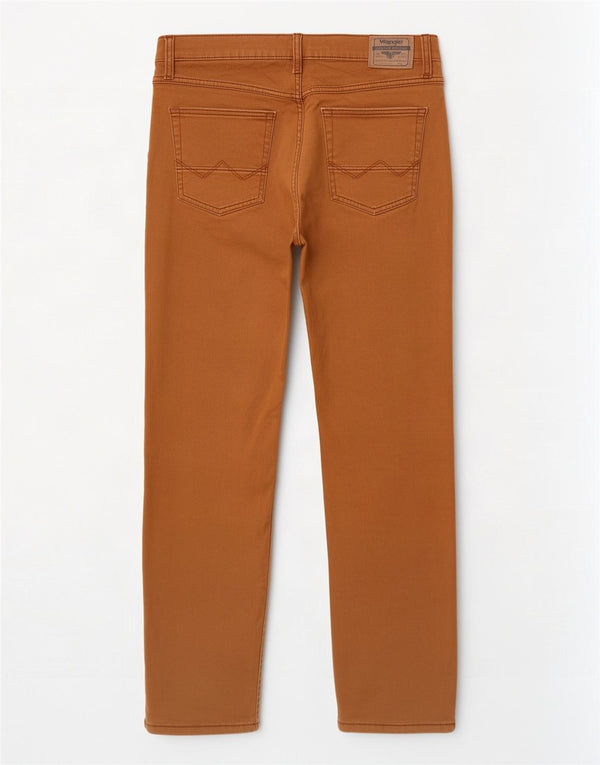 Wrangler Straight Casual Bukser til mænd W33 L30 Brun Bomuld