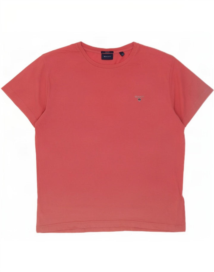 Gant Regular T-Shirt Top Stor Pink Bomuld