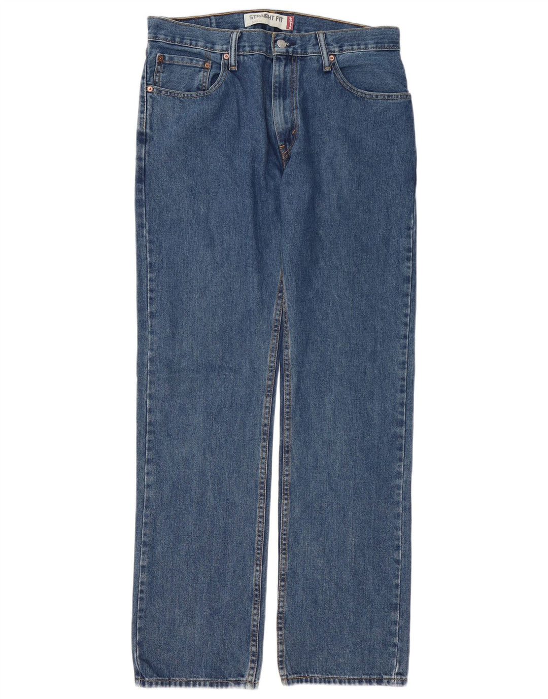 LEVI'S Herre 505 Straight Jeans W33 L34 Blå Bomuld