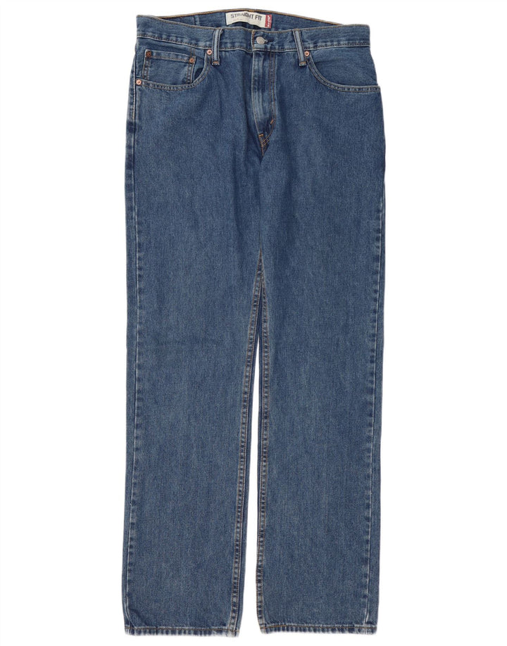 LEVI'S Herre 505 Straight Jeans W33 L34 Blå Bomuld